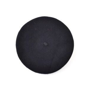 Francine Classic Wool Beret - Black