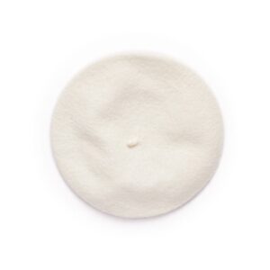 Francine Classic Wool Beret - Cream