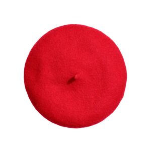 Francine Classic Wool Beret - Red