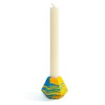 Candlestick Holder Blue Marble