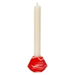 Candlestick Holder Red Marble