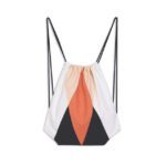 Geometric Canvas Drawstring Backpack
